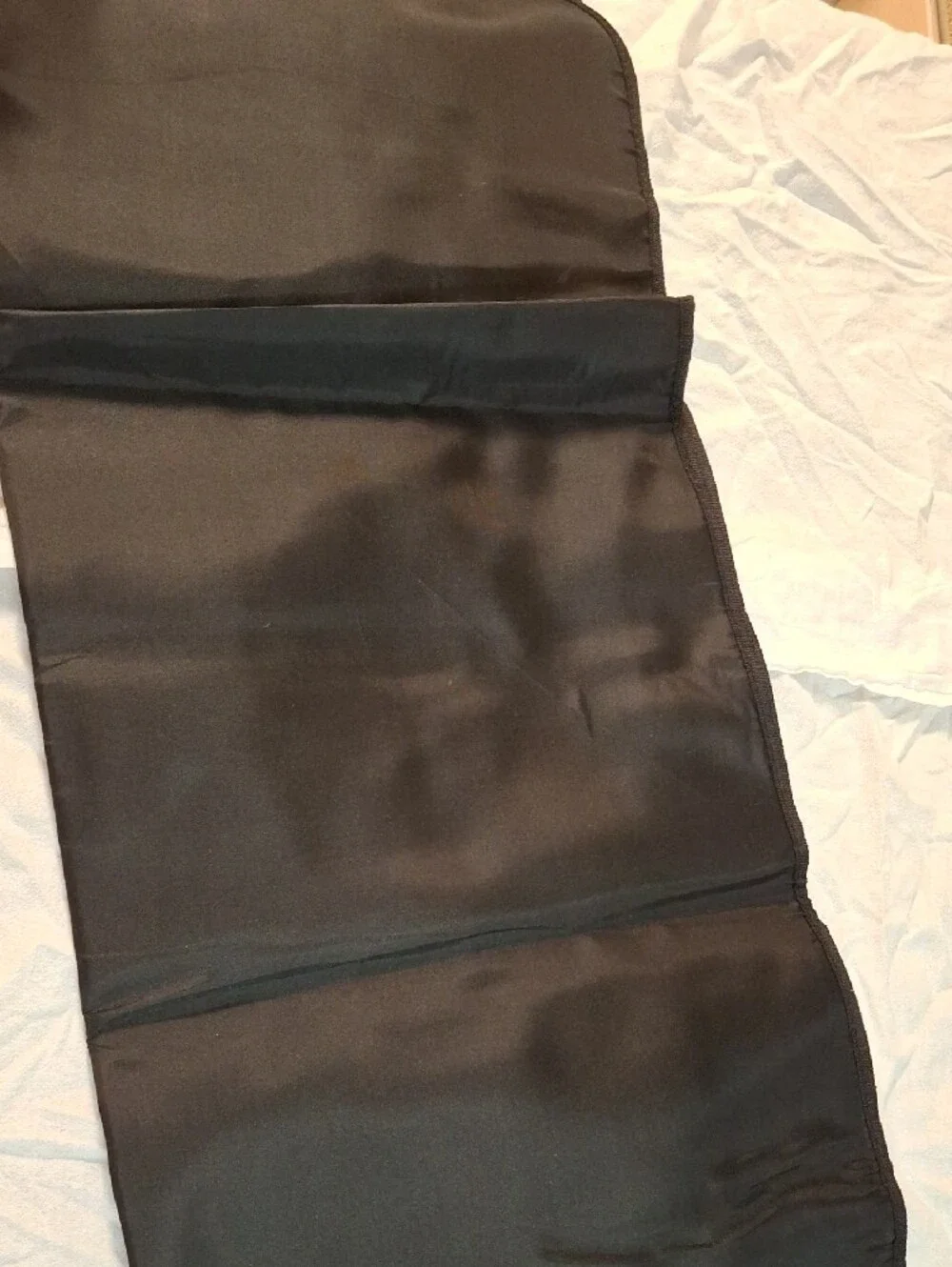 Black Folding Organizer, Nylon Fabric With Clear Plastic Dividers